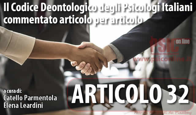 Articolo 32 il Codice Deontologico degli Psicologi Italiani commentato