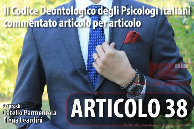 Articolo 38 il Codice Deontologico degli Psicologi Italiani commentato